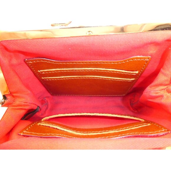 Dooney & Bourke Black Leather Large Kiss Lock Coin Purse - Picture 7 of 13